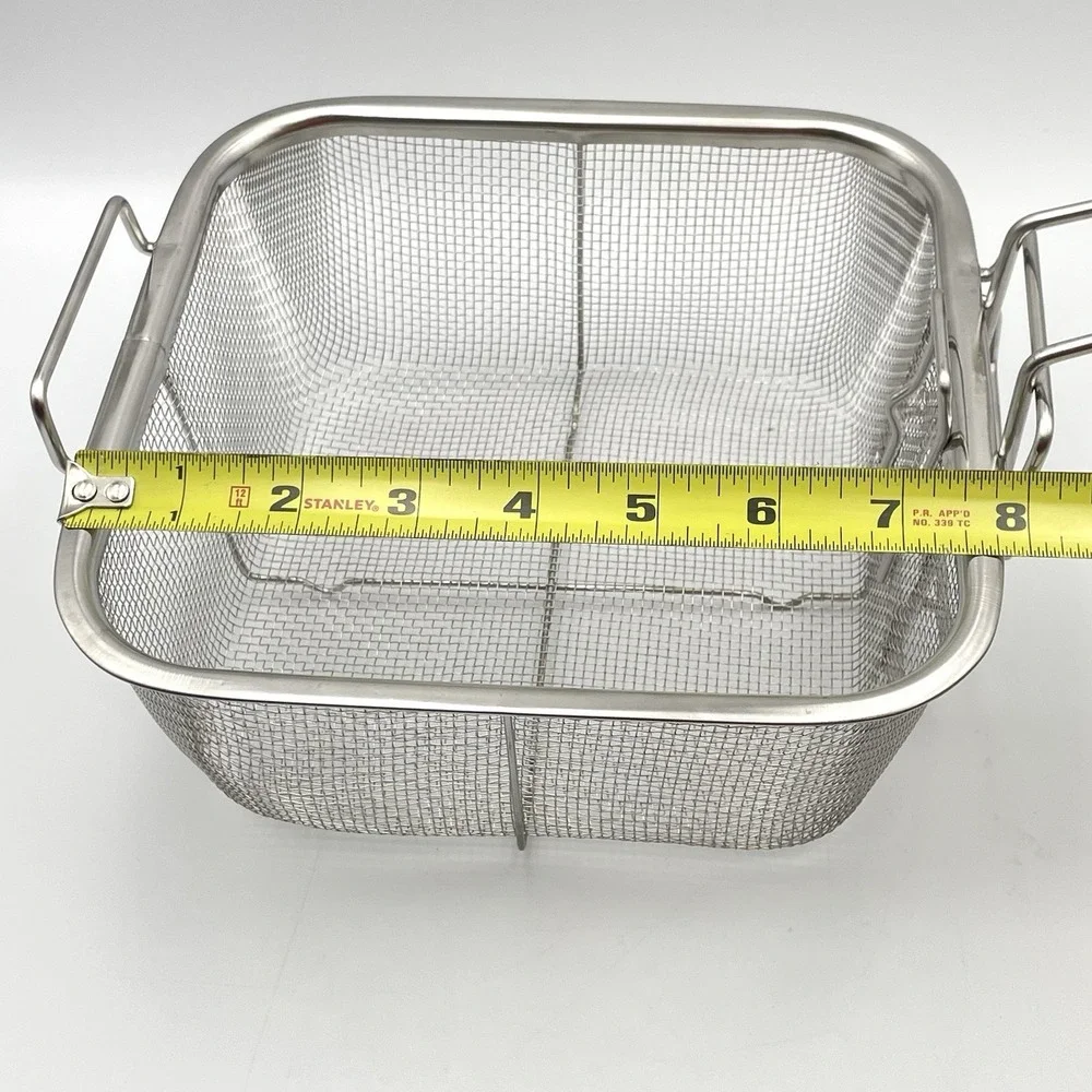 Genuine Copper Chef 8x8 Fry Basket W/ Handle Replacement Fits 9.5